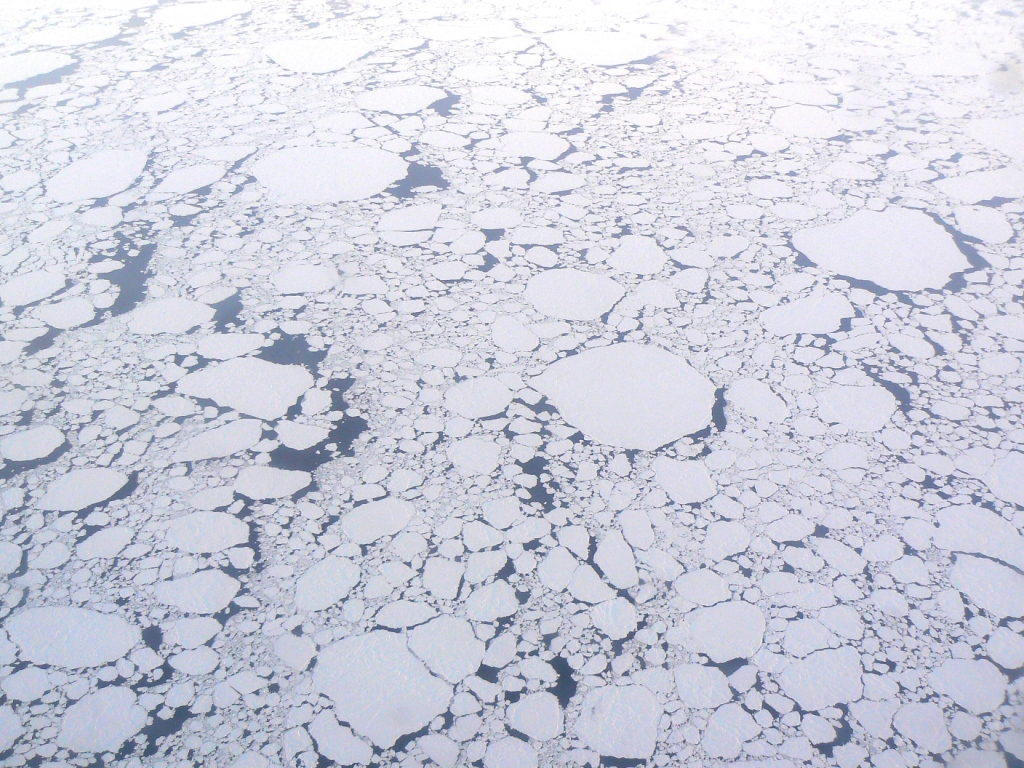 Sea ice breaking up