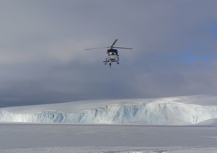 Helicopter arrival